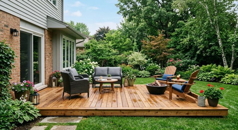 Ground Level Deck Construction in Greenwich, CT