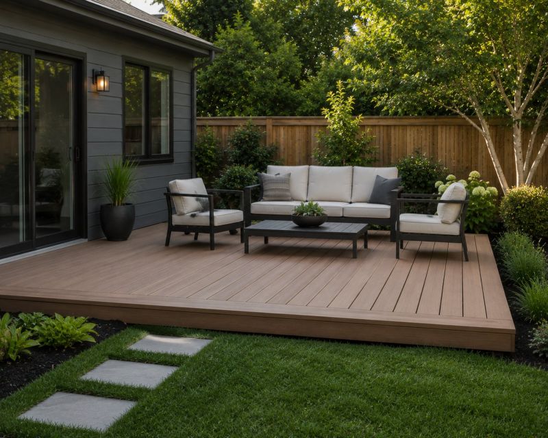 Ground Level Deck Construction in Framingham, MA