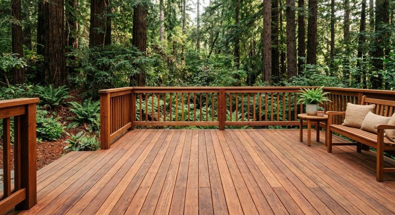 Redwood Deck Installation in Burlington, VT