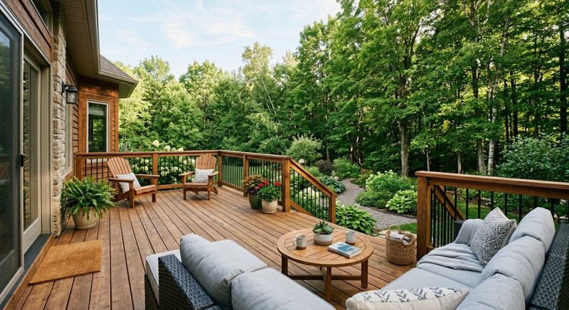 Redwood Deck Installation in Greenwich, CT