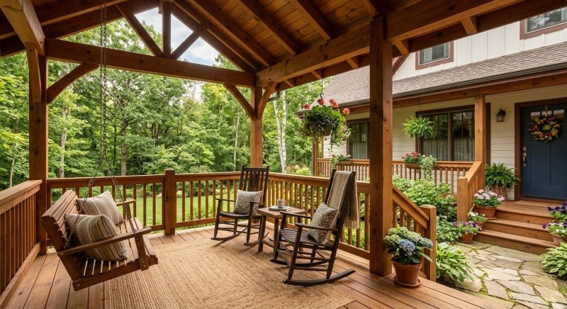 Wood Porch Construction in Manchester, NH