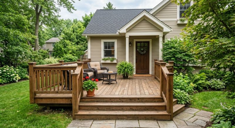 Front Deck Construction in Burlington, VT